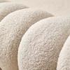 Modern Cream Style Low Stool Home Furniture Shoes-changing Round Stool Lamb Velvet Living Room Footstool Home
