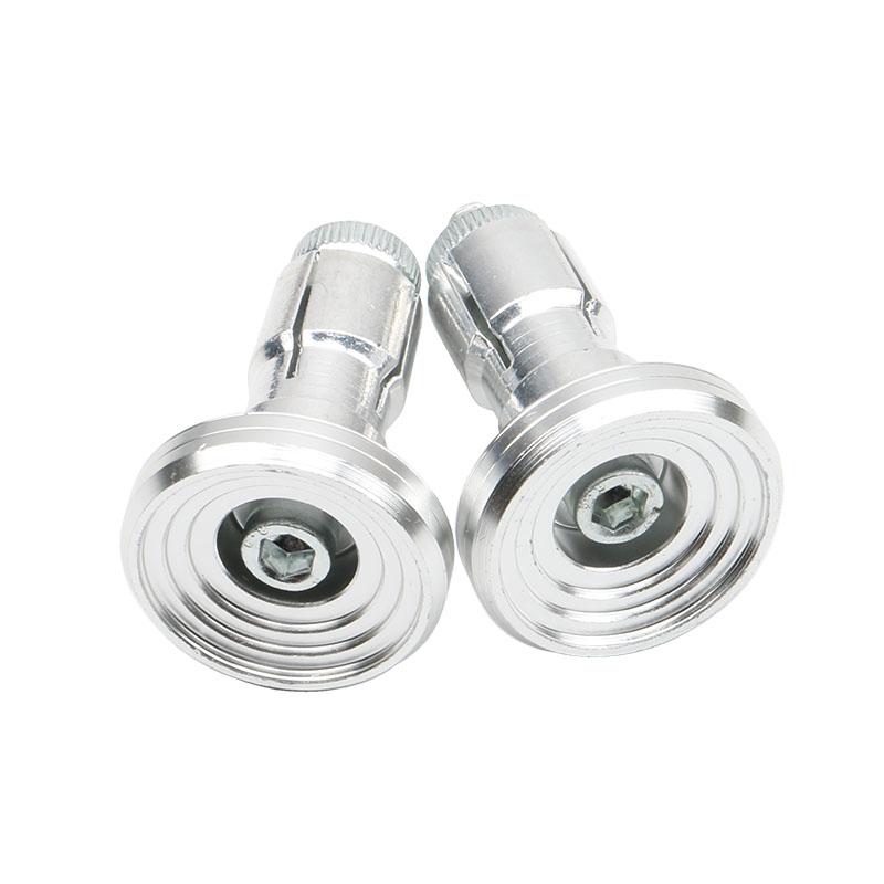 Universal Handle Plug Anti-corrosion Aluminum Alloy Motorcycle Modification Accessories Shock-absorbing 1Pair серебряный