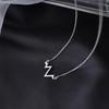 S925 Sterling Silver 'W' Initial Necklace - Luxurious Summer Collarbone Chain