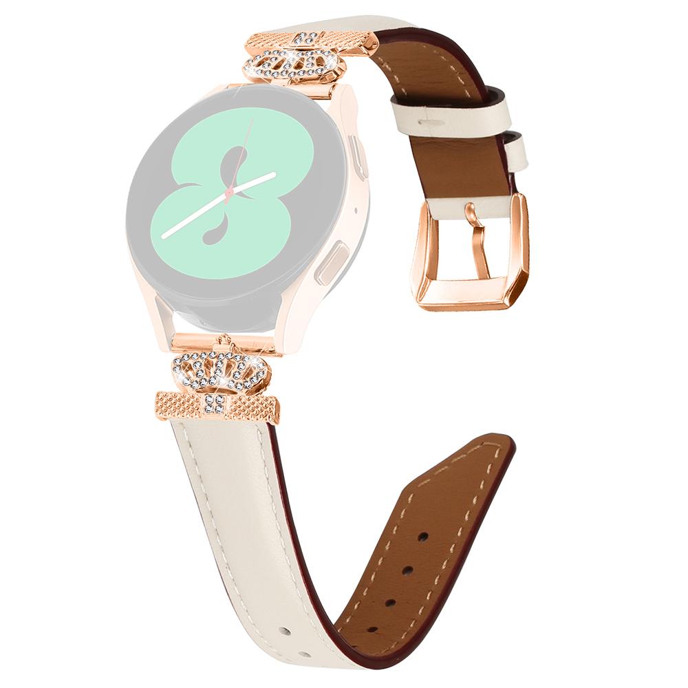 

For Samsung Galaxy Watch3 41mm/Watch 5 40mm/44mm Watch Band Rose Gold Buckle 20mm Watch Strap Apricot