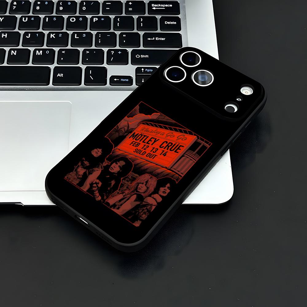 M-MotleyS Rock C-CrueS Phone Case For IPhone 17 Air 16 E Pro Max 15 14 13 Mini 12 Pro 11 Max Plus Black Soft Shell