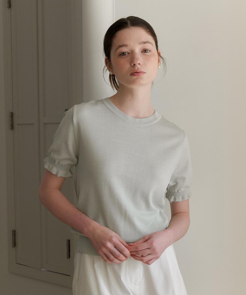 YUPPE Frill Round Knit_Mint