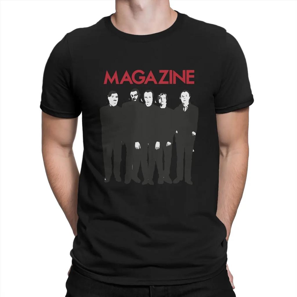 Magazinband T-Shirt Herren Reine Baumwolle Lustige T-Shirts Rundhals Magazin-T-Shirts Kurzarm Kleidung 4XL