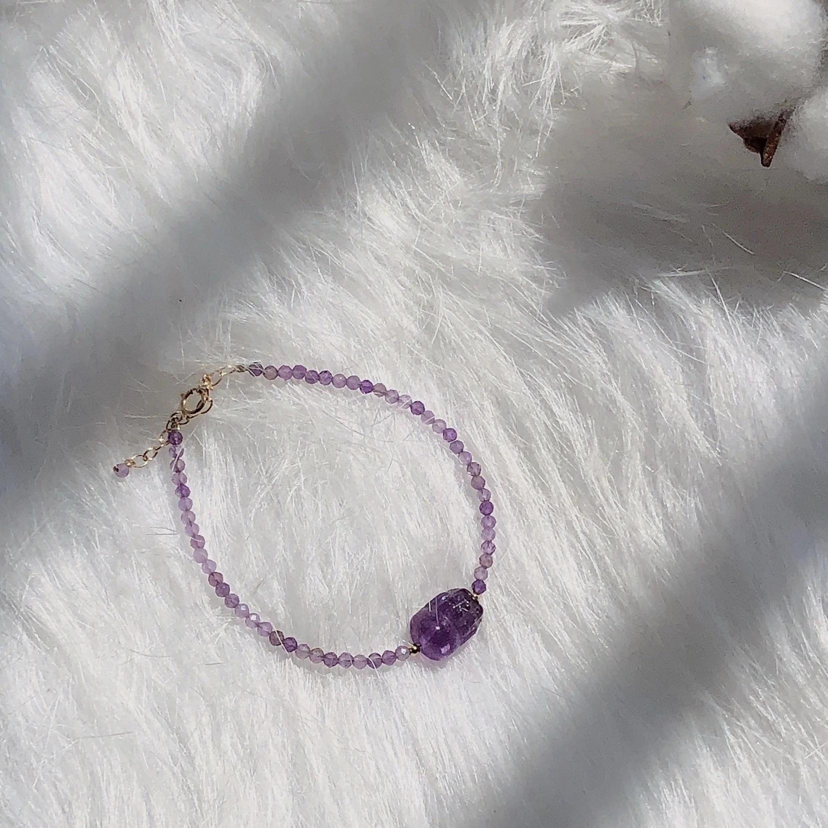 

Women s Amethyst Pixiu Bracelet, Handmade Simple Bracelet, Gift for Best Friend or Girlfriend, Crystal Jewelry Bracelet Amethyst Minimalist Style