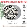 2D Flat 1pc, 8x8 In, Vintage Retro Aluminum Metal Sign - Drink Beer Wall Art Signs & Plaques, No Electricity Needed for Outdoor Garden, Patio, Office