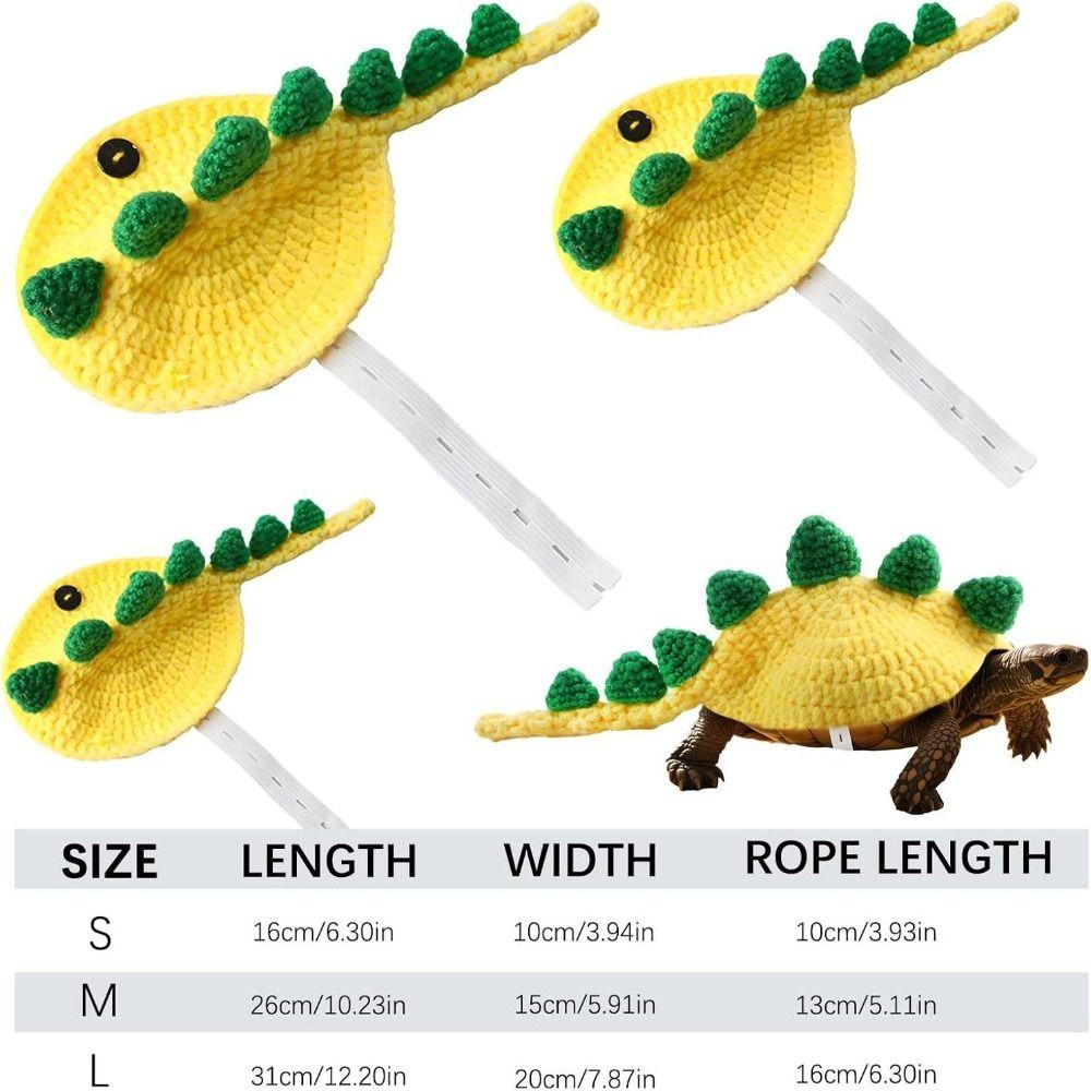 Adjustable Strap Turtle Shell Costume Knitted Fabric Pet Sweater Reptile Costume Halloween Theme