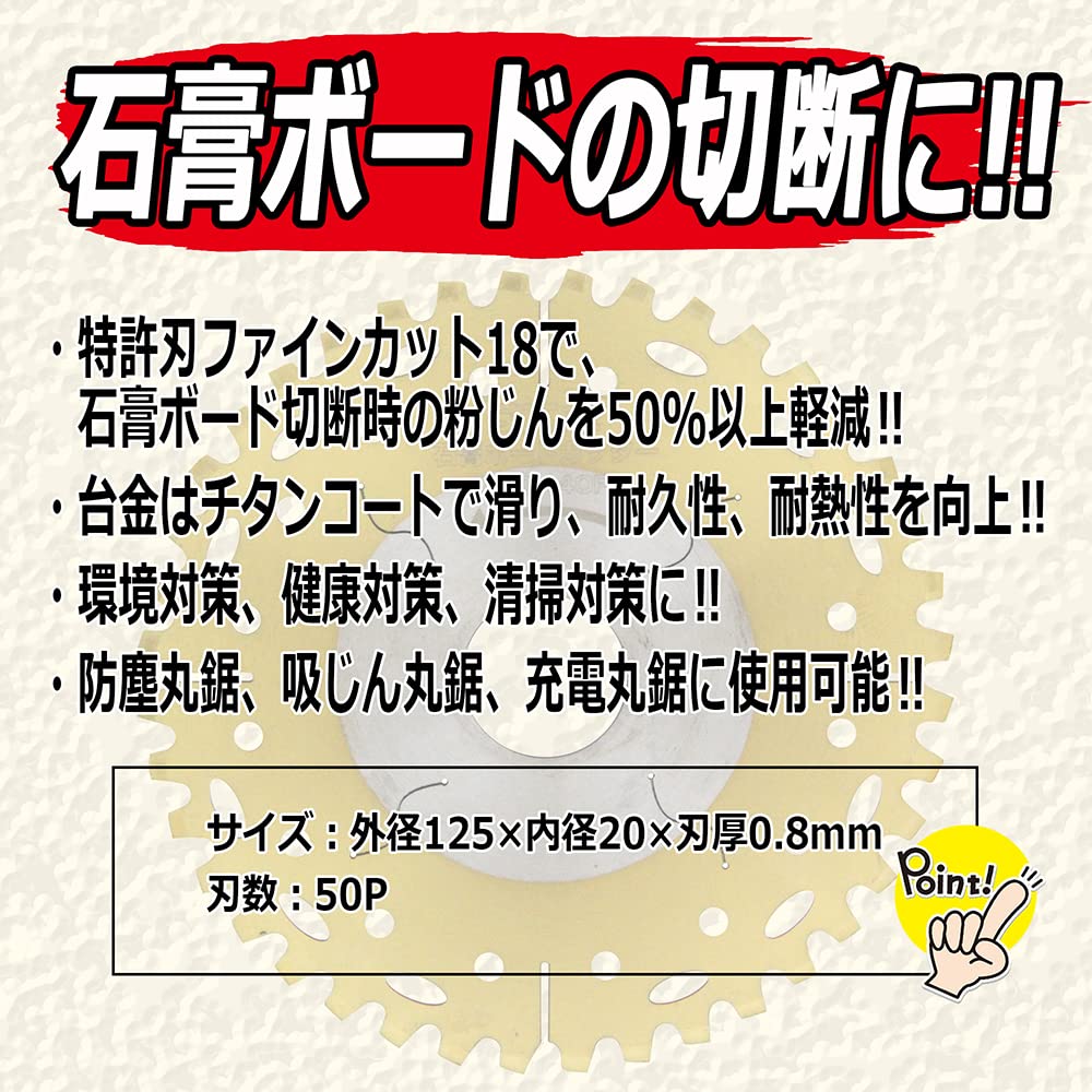 SK11 Circular Saw for Plasterboard Fine Cut 18 SBC-125 125mm×50P