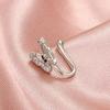 1Pc Nose Clip Anti-deformed Safe Rhinestone Inlaid Non Piercing U Shape Faux Nose Ring Female Jewelry