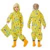 Children's 3D Cartoon Rain Poncho with Reflective Strips - Boys, Girls, Toddlers, Kindergarteners