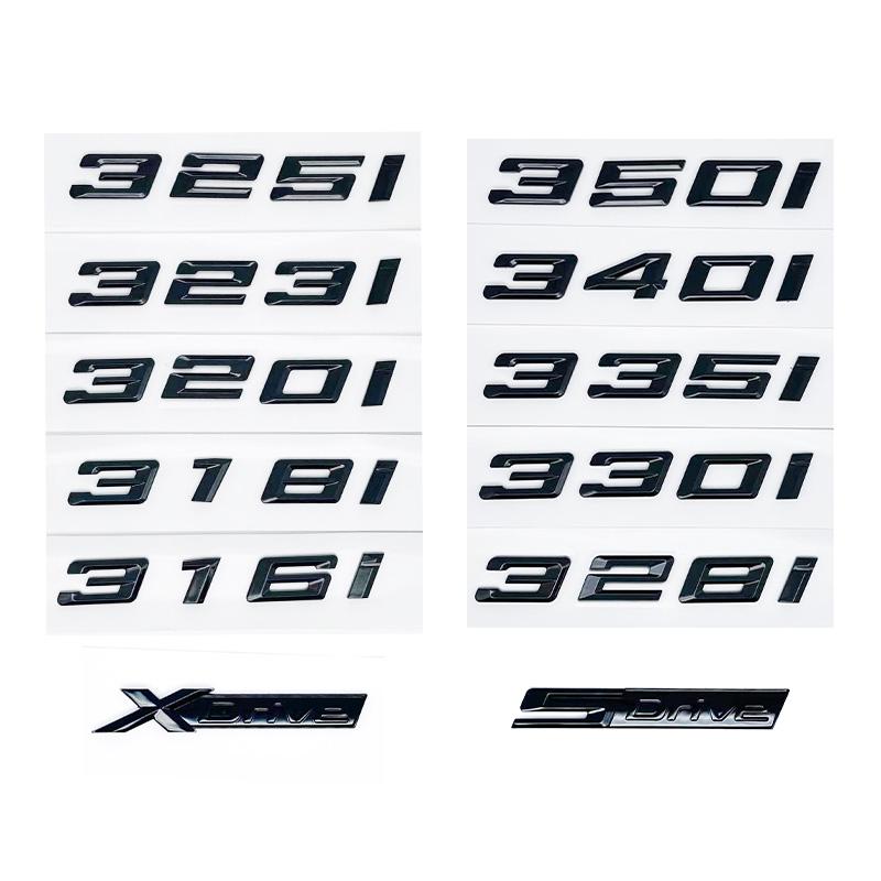 Vysoce lesklý černý emblémový sticker BMW řady 3 pro 320i 320d 325d 328d 330i 330d 335d 340i340d Pasuje na E90 E91 E92 F30 F31 F34 G20 G21 YG5VD
