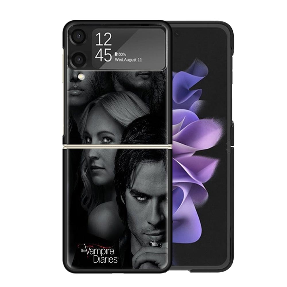 The Vampire Diaries Salvatore Clear Phone Case For Samsung Z Flip 7 6 5 4 3 Galaxy ZFlip7 ZFlip6 ZFlip5 ZFlip4 ZFlip3 5G Print C