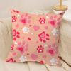 Cute Dog Paw Pattern Cushion Cover Silky Short Plush Invisible Zipper Dustproof Sofa Pillow Case for Home Decor