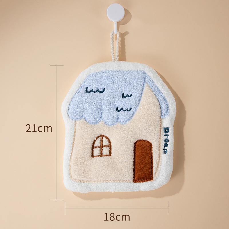 Hand Towel Absorbent Hand Cloth Hand Towel for Kitchen Bathroom Hand Cloth Cartoon Hand Towels Convenient Hanging Towel for Hand