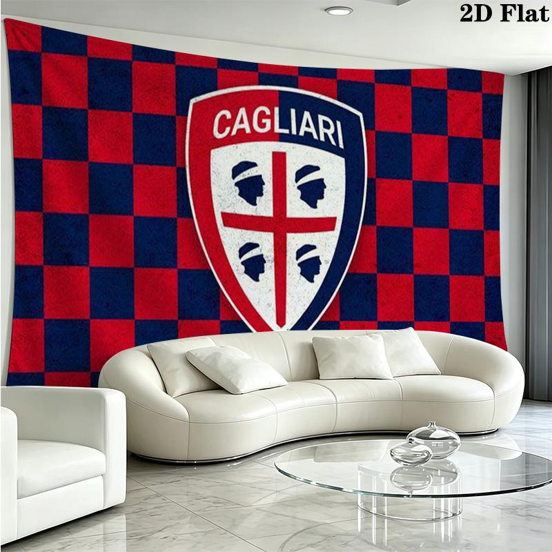 Cagliari Calcio Wall Tapestry Aesthetic Wall Hanging Printed Fabric Blanket Decorative Tapestries for Bedroom Living Room Home Decor