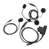 Motorcycle Headset Mic Kit with Adapter Walkie Talkie Helmet Earpiece for Baofeng UV 9R PLUS