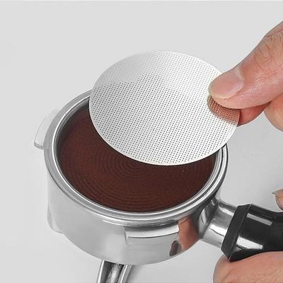 Espresso Puck Screen Kaffeefilter 51mm 53.5mm 58.5mm Wiederverwendbarer Halter 0.2mm Für 51mm 54mm 58mm Siebträger Barista Zubehör