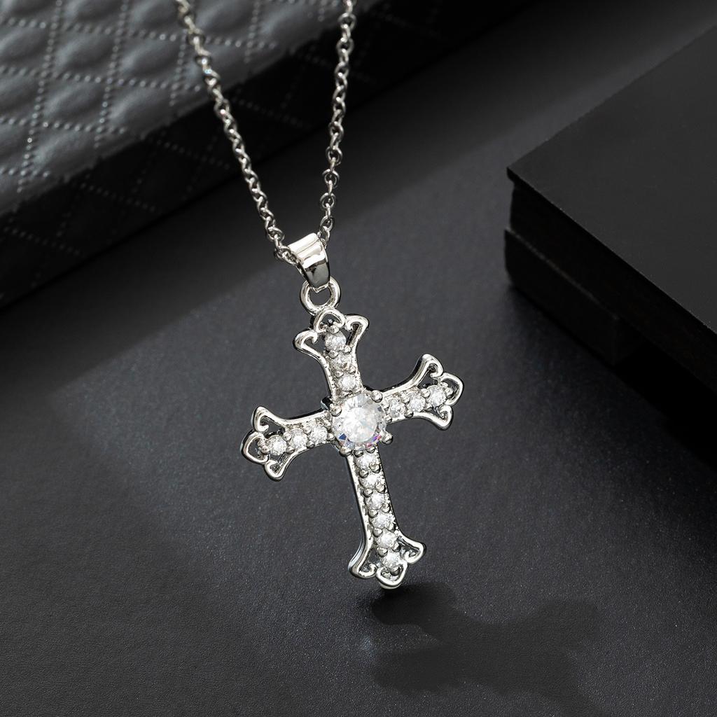 Cross Necklace Niche Accessories Women's High-end Retro Punk Cross Necklace