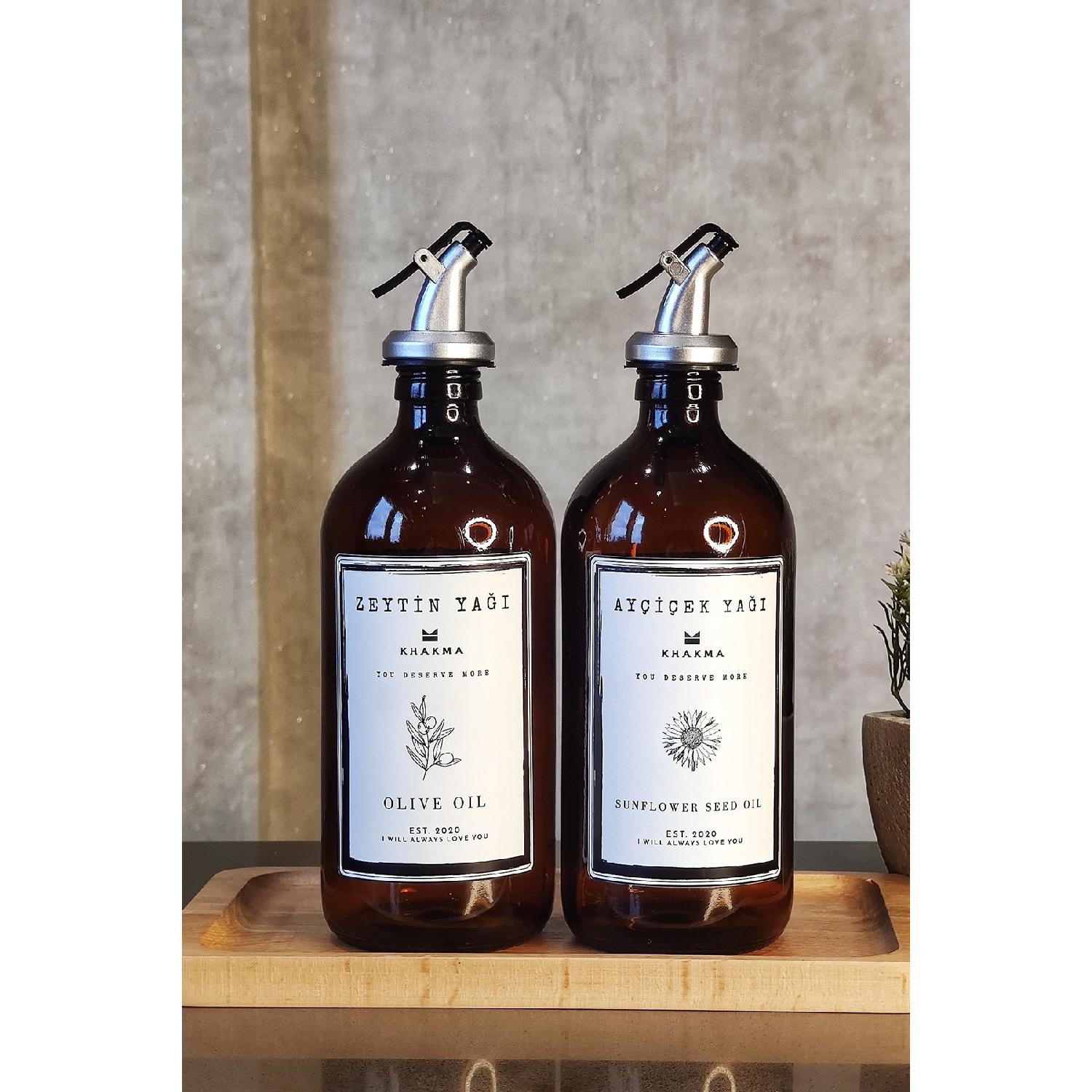 

Янтарная бутылка оливкового масла Масляница с деревянной подставкой 500 мл 500т Bb Za St