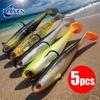 5pcs Soft Fishing Lure Set Soft Swimbait for Bass Fishing Premium Fishing Bait for Freshwater Saltwater Pesca