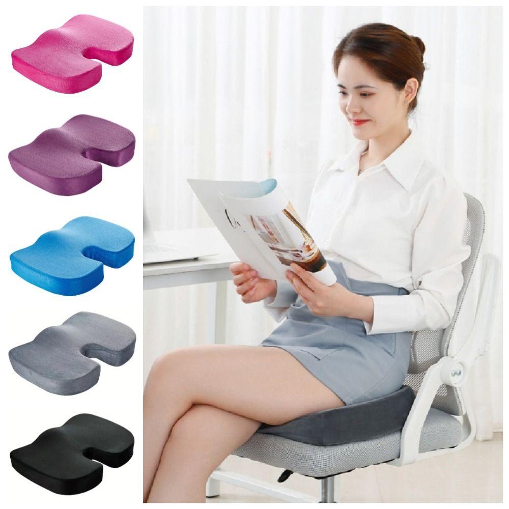 Ergonomic Office Chair Pad Slow Rebound Orthopedic Seat Cushion  Airplane Travel