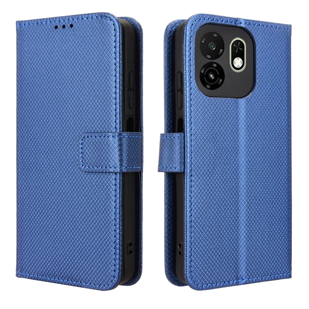 

For itel A100C 4G Leather Wallet Case with Strap Diamond Texture Phone Cover