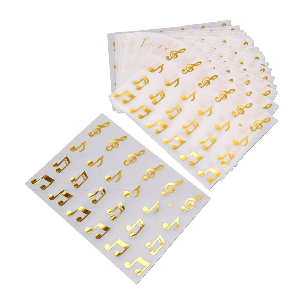 540 Pcs Music Note Sticker Glitter Self Adhesive Music Symbols Teacher Reward Stickers