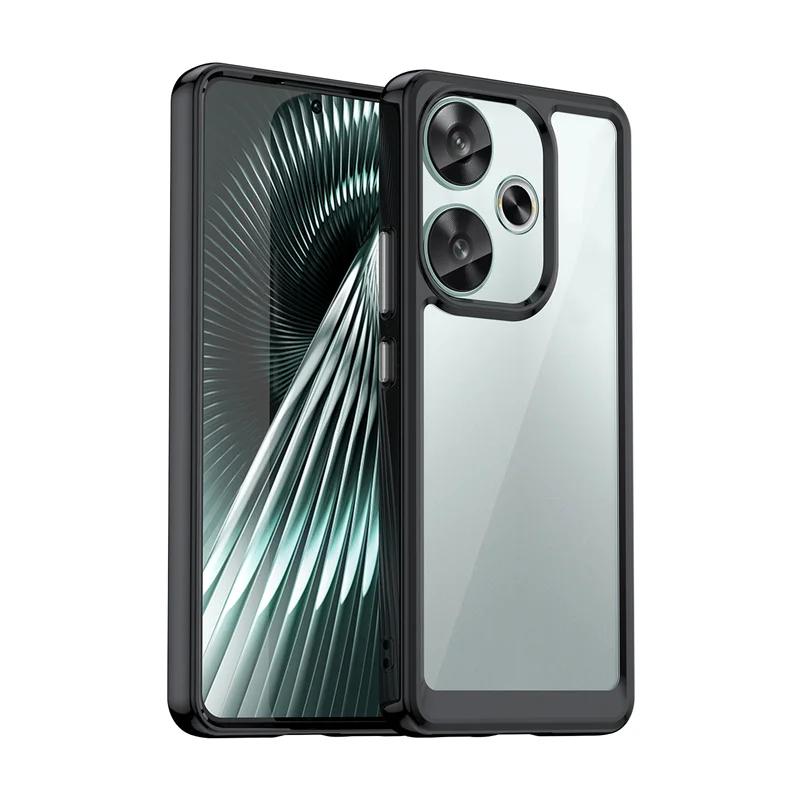 Transparent Colorful TPU Case for Xiaomi Poco F6 F5 Pro 5G X6 X5 M6 Pro 4G Protective Cover Frame Funda Coque Capa