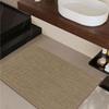 Faux Leinen Anti-Rutsch Fußmatte TPR Selbstklebend Waschbar Eingangsteppich Wasserabsorbierend Fleckenabweisend Retro Hauseingang Bodenmatte