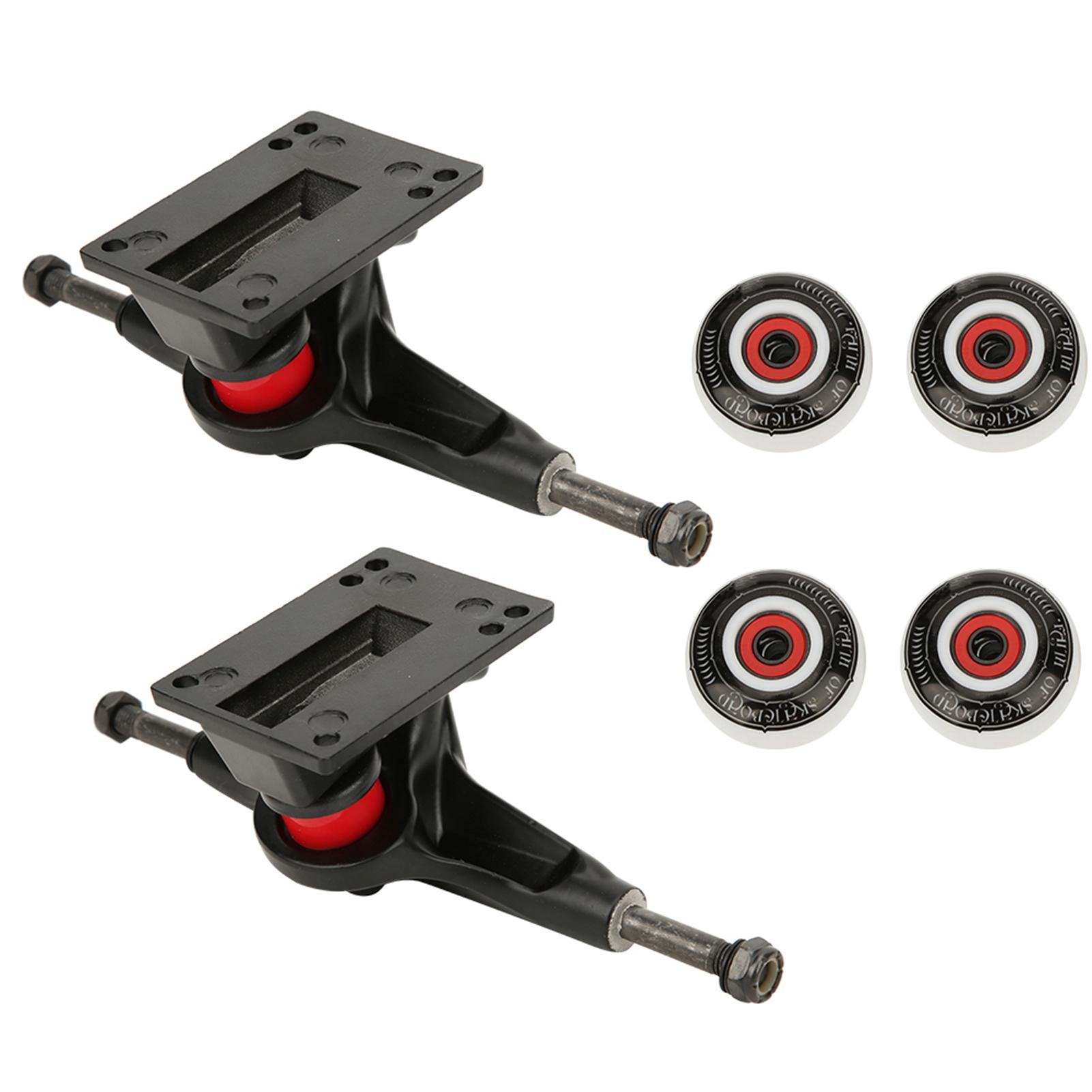 

Качественный комплект аксессуаров для скейтборда с двойным изгибом: колеса, кронштейны, мосты