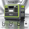 Générateur Solaire Électrique - FOSSIBOT - F2400 - 2048Wh - 2400W - Portable et Résistant IP68