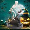 Animated Skeleton Riding Bike Resin Funny Animatronic Skeleton Decorative Novelty Skeleton Halloween Decor Party Favors