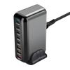 600W GaN Charger Hub Multi Ports QC PD USB C Fast Charging Station Adapter Compatible for IPhone 16/15/14 IPad MacBook Laptop