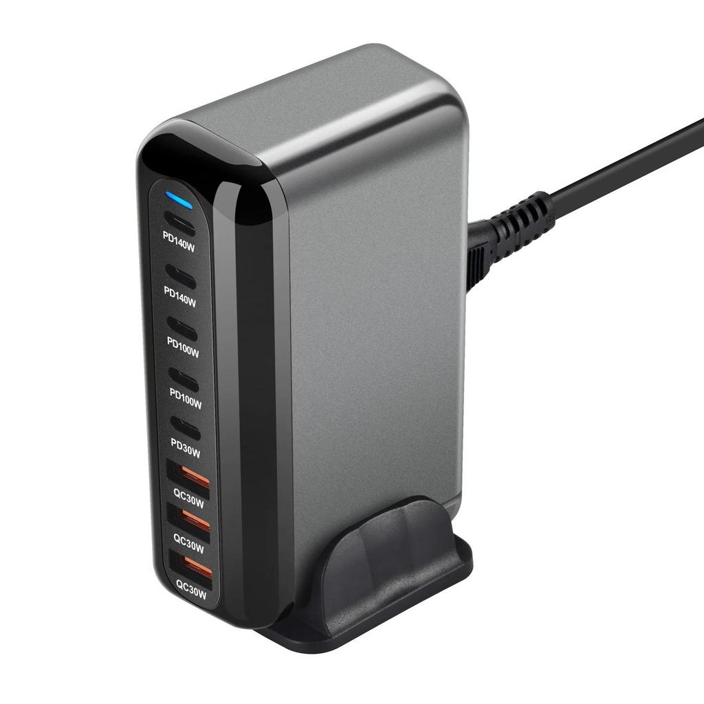 600W GaN Charger Hub Multi Ports QC PD USB C Fast Charging Station Adapter Compatible for IPhone 16/15/14 IPad MacBook Laptop