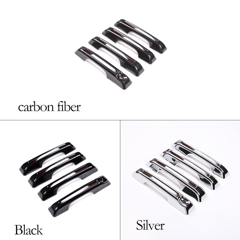 For Ford Maverick -2025 ABS Carbon Fiber/Black/Silver Car Door Exterior Door Handle Cover Trim Sticker Car Accessories