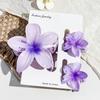 Frangipani Hairpin Beach Vacation Style Bauhinia Flower Updo Shark Hairpin Set
