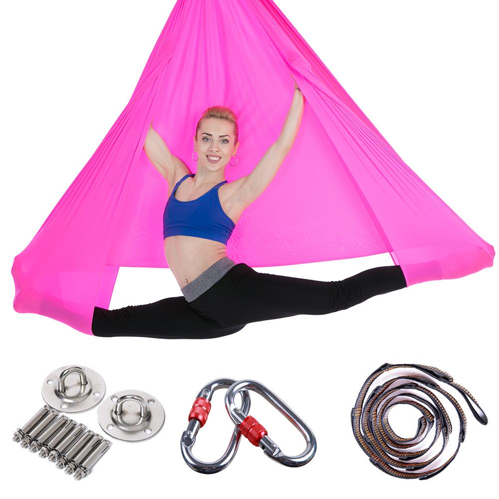 Shiyi Aerial Yoga Hammock with Micro-Elastic Straps for Home and Studio Use
