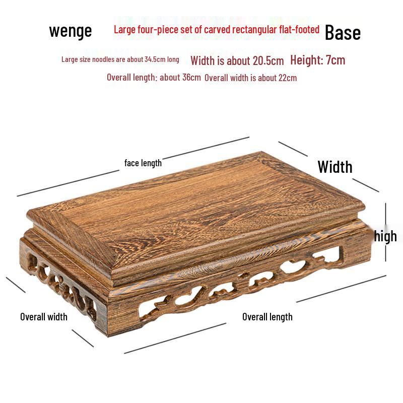 Solid Wood Display Base for Sculptures, Plants, or Ornaments
