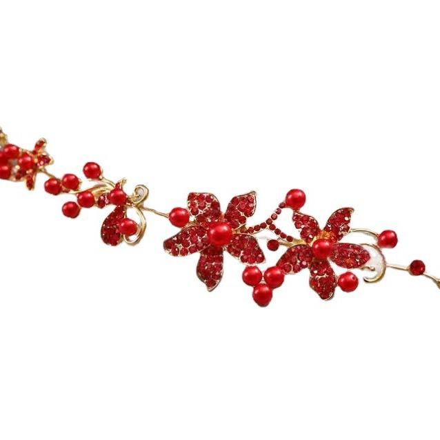 Korean style bridal jewelry bridal alloy diamond pearl hair accessories headdress hair accessories wedding head flower accessories