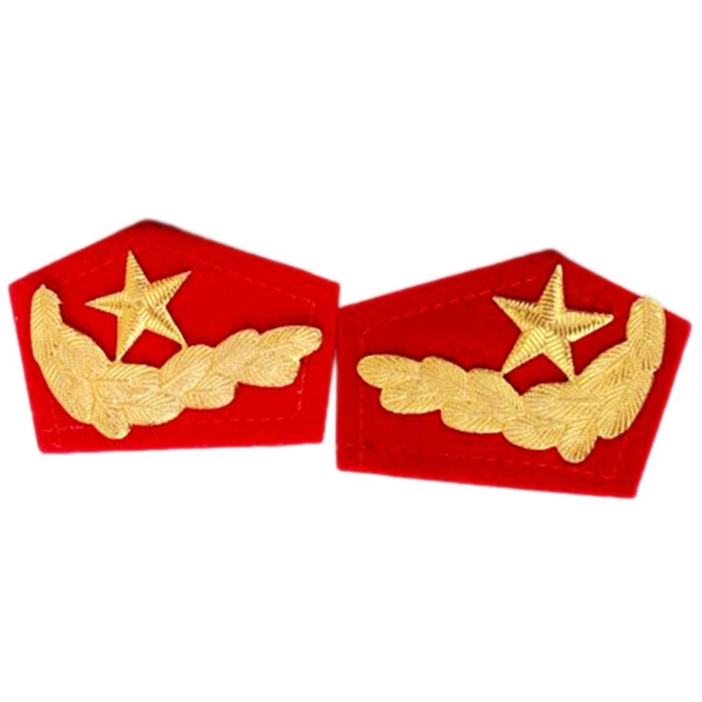 Shoulder Epaulets Uniform Epaulettes Shoulder Boards/Collar Flower for Professional Uniform Accessories Stage Performers
