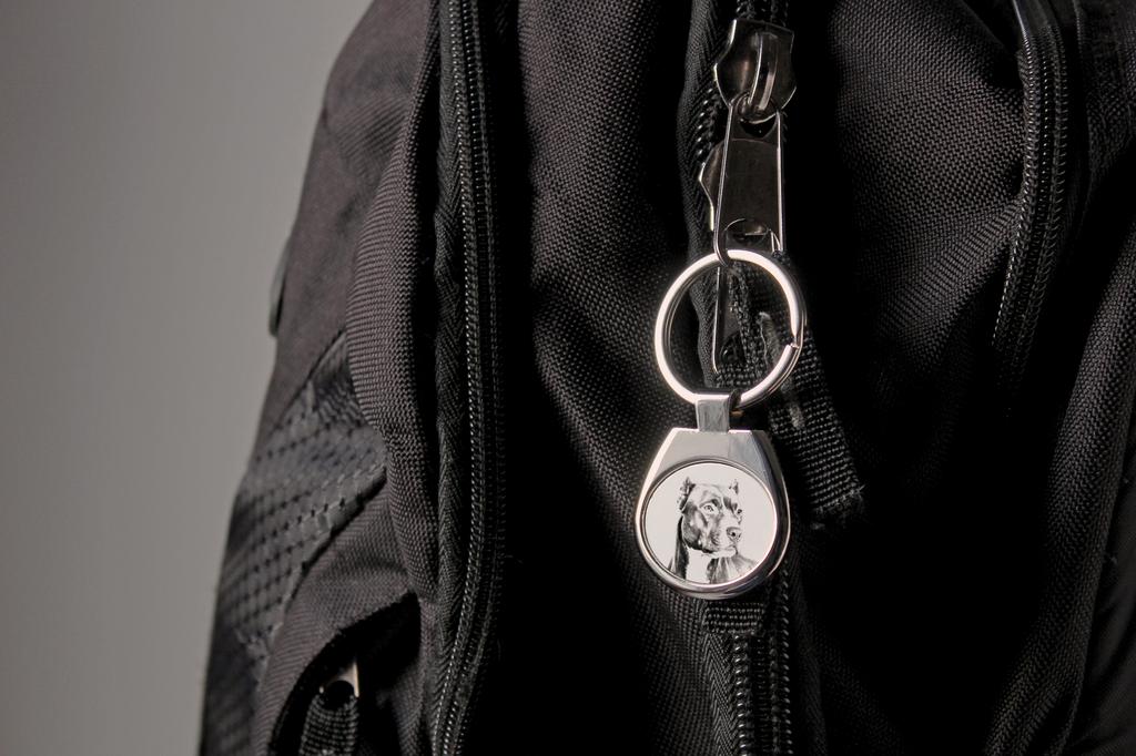 Pit Bull, Americký pitbulteriér, Pitbull teriér, APBT - klíčenka s pejskem, klíčenka s potiskem, personalizovaný přívěsek od značky Art-Dog