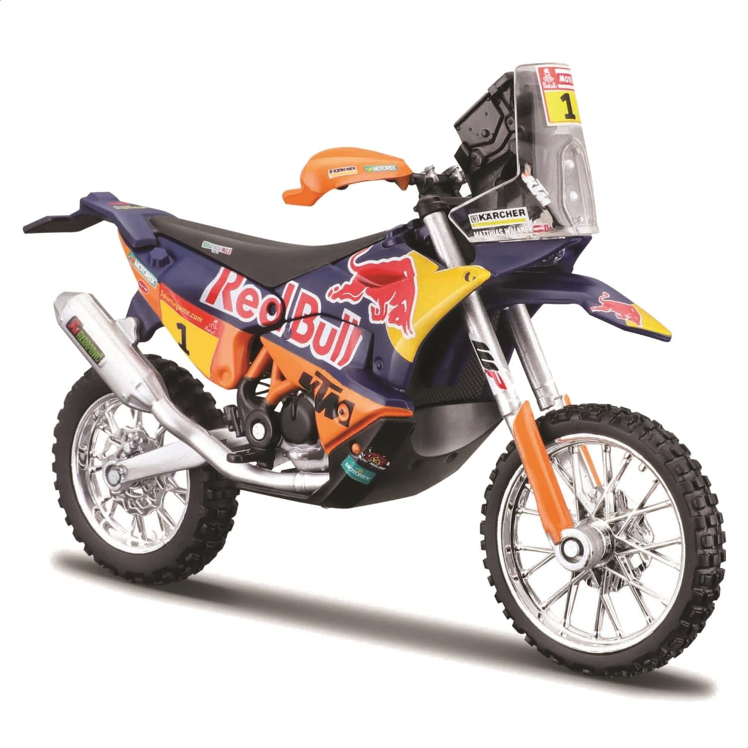 Bburago Scale Red Bull KTM Factory Racing Series KTM 450 Rally 2019 Dakar Rally Motorcycle Diecast Model Car 1/18 / 18-51088 оранжевый