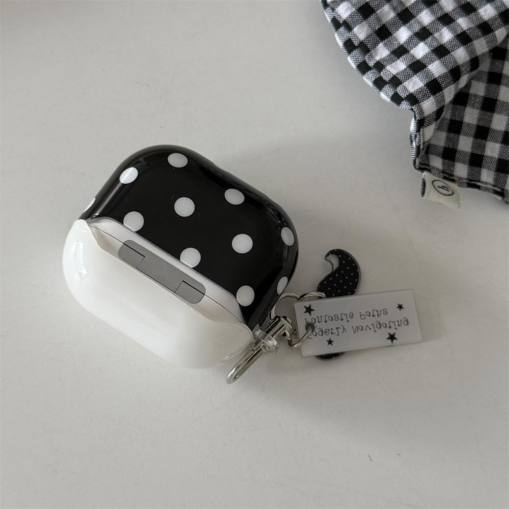 Applicable To Apple AirPods 1 /1 Generation Simple Polka Dot Contrasting Headset Cover PRO1 Bluetooth Protective Cover PRO1 Anti-drop