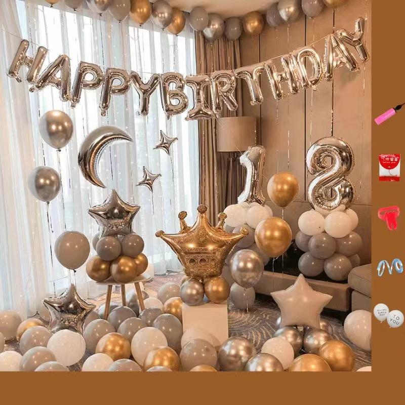 Narozeninová balónková dekorace Sada balónků s písmeny Banner Happy Birthday Party Potřeby
