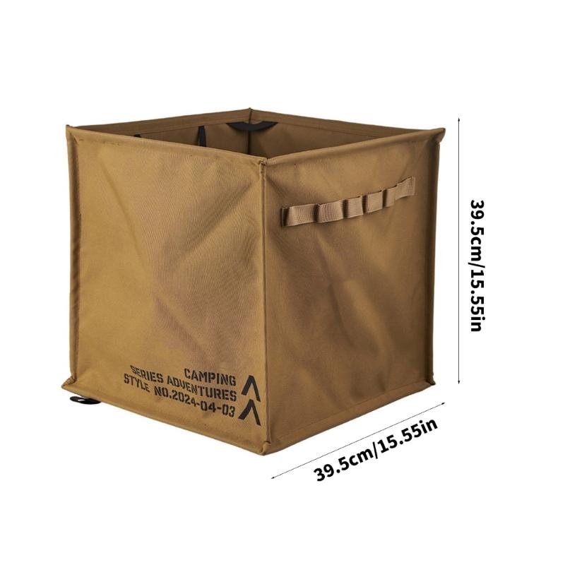 Folding Camping Trash Can Garden Garbage Bag Reusable Yard Waste Bag Portable Garbage Bin Container Sundries Box