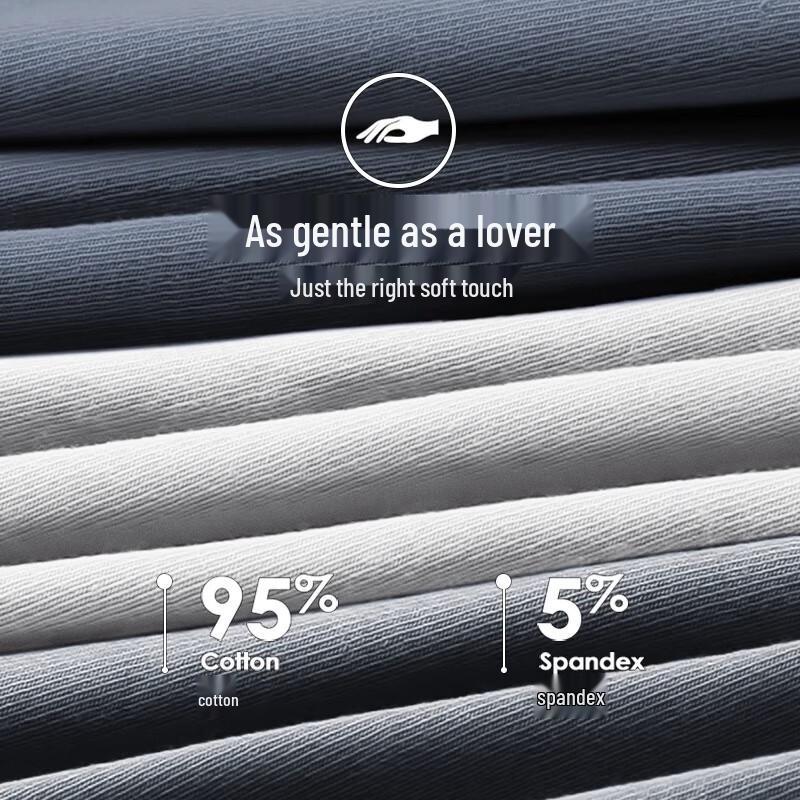 Langsha Men's Antibacterial Cotton Boxer Briefs 4-Pack