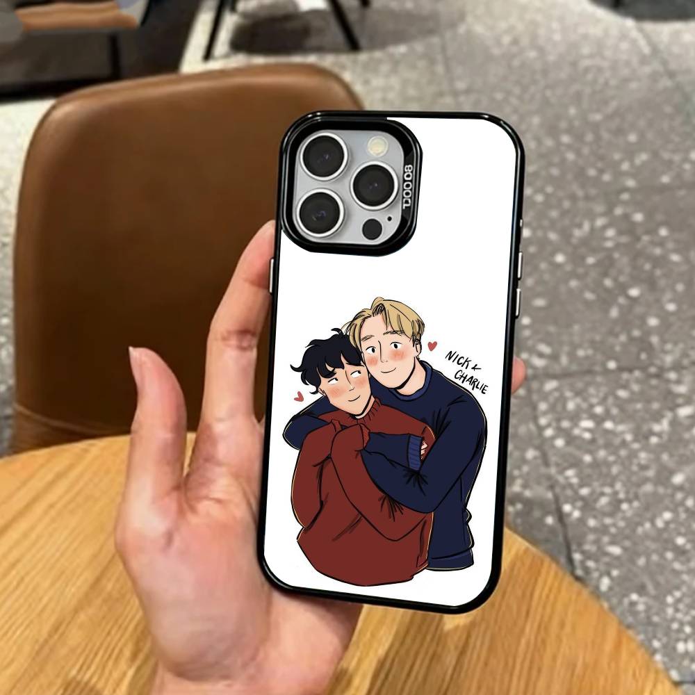 W-Warm New H-Heartstopper Movie Phone Case For iPhone17,16,15,14,13,12,11 Plus,Pro Max Colored Silver Plated Inside Cover
