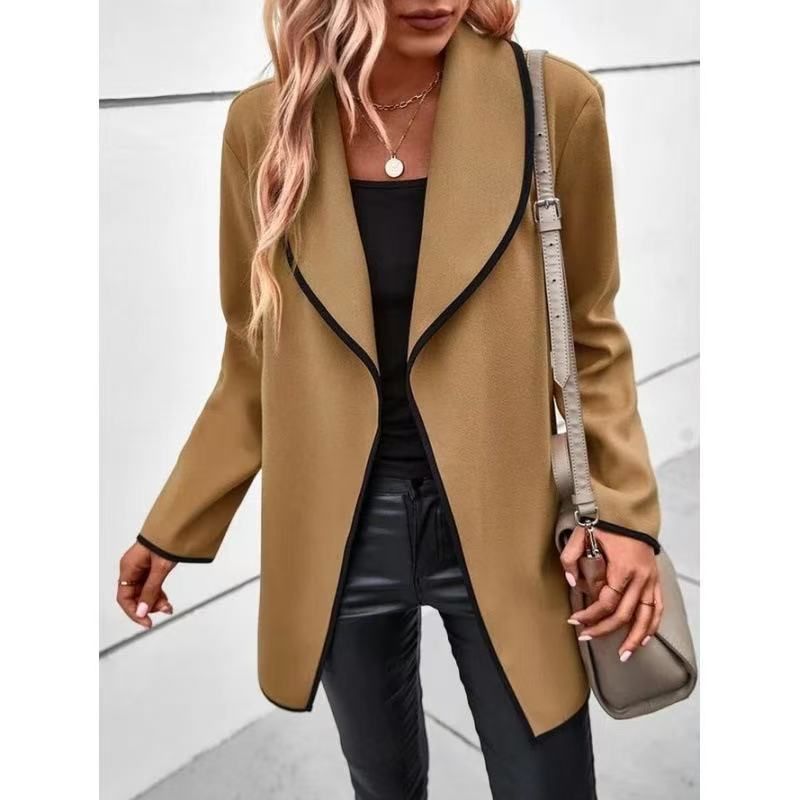 Winter new Korean version high-end double-sided woolen coat women s high-end medium and long foreign-style wool coat S хаки
