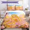 3pcs Winx Club Bedding Set Duvet Cover Closure Includes 1 Duvet Cover & 2 Pillowcases, Soft and Comfortable for All Seasons.