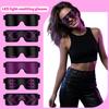 LED Light-up Glasses With Patterns, Rechargeable And Reusable, Perfect For Parties And Festive Occasions.