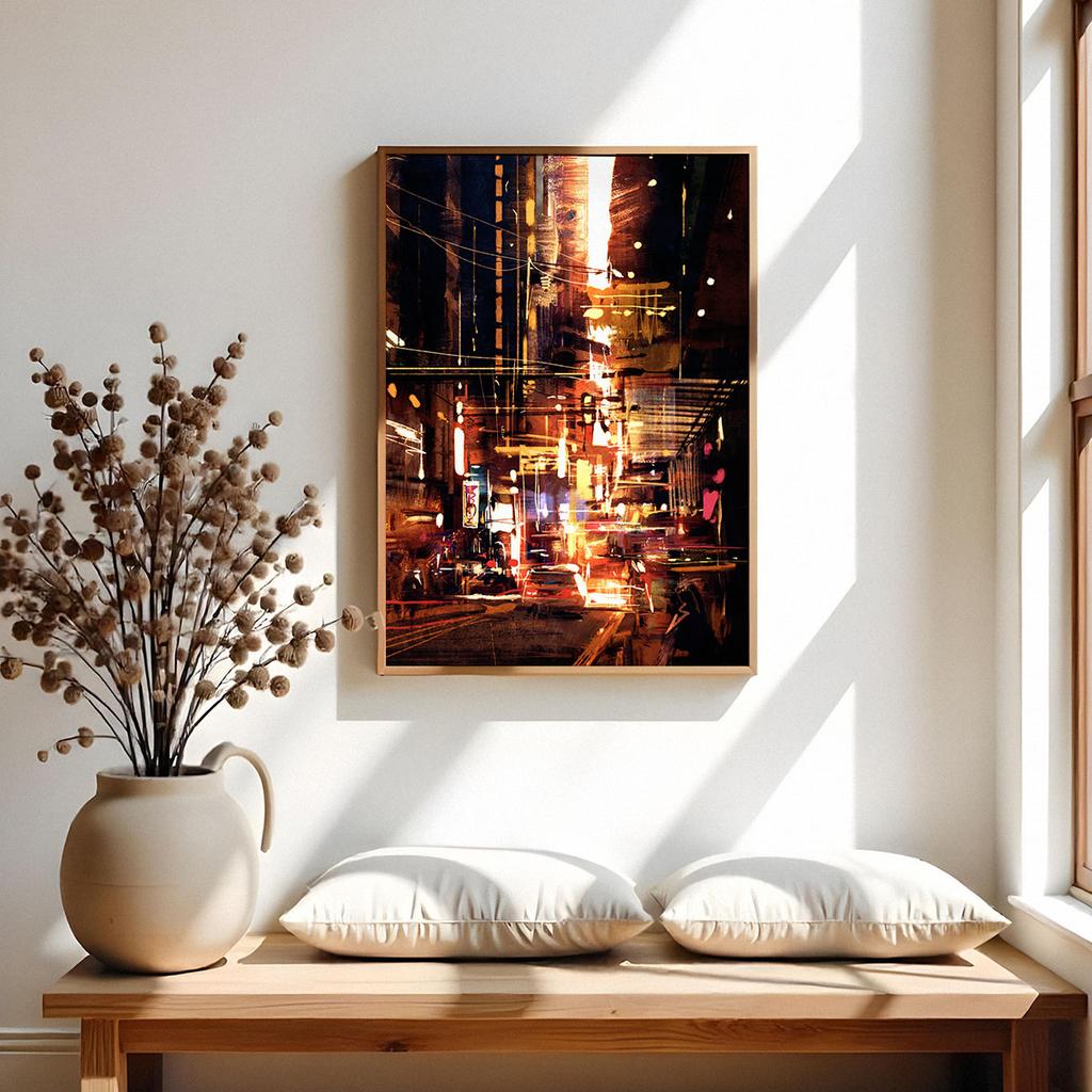 Plakat china town miasto abstrakcja